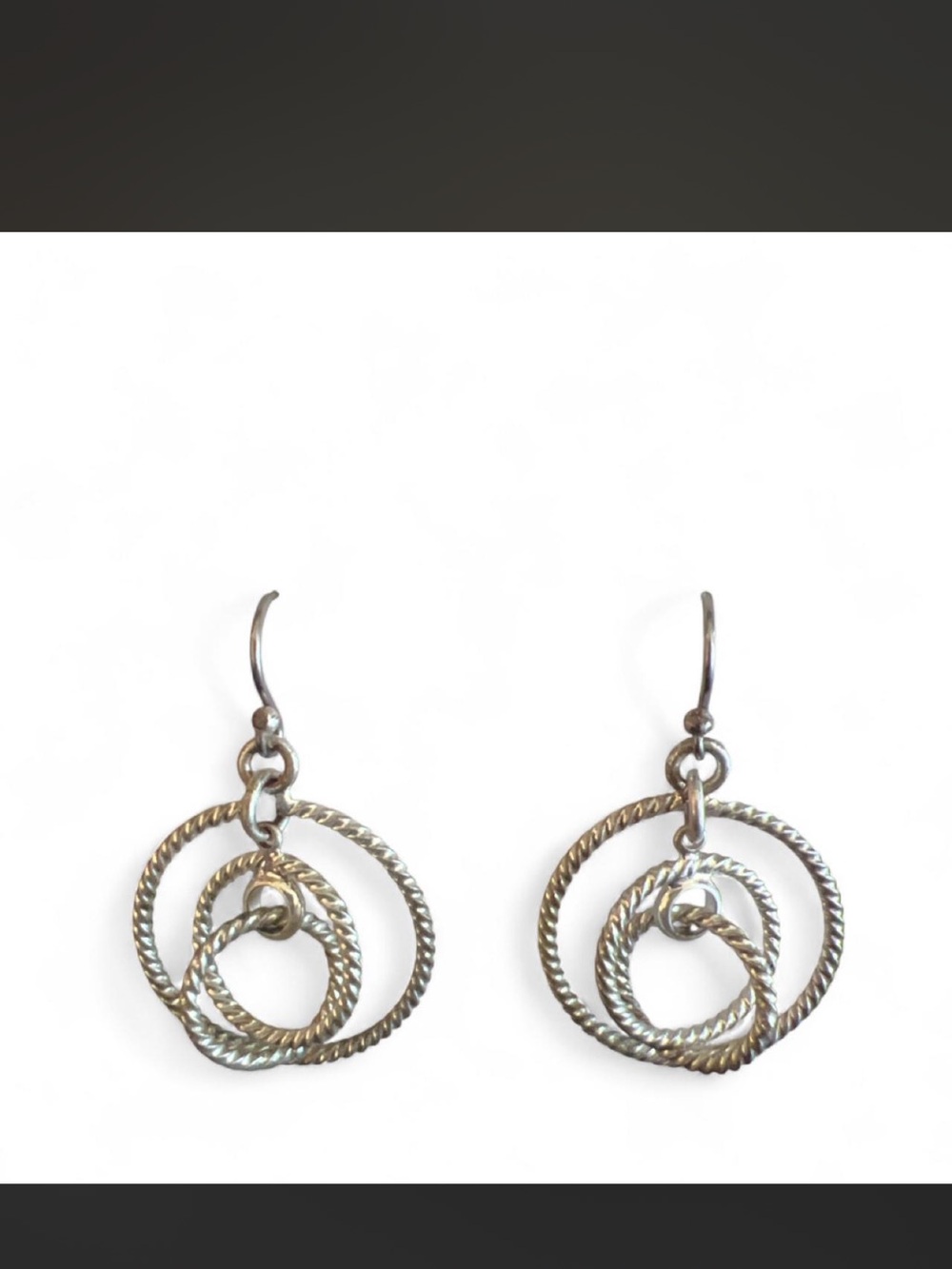 Silver-Tone Twisted Hoop Dangle Earrings - Women's Jewelry
